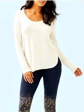 Lilly Pultizer Luxletic Kerah Long Sleeve Tee Size Med